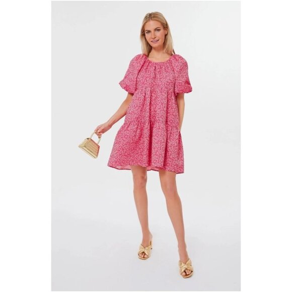 Tuckernuck Hyacinth House Pink Puff Sleeve Oversized Dress - Picture 2 of 9